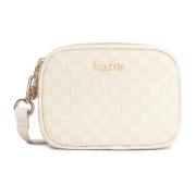 Gedrukte logolederen tas Kazar , White , Dames