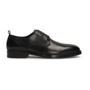 Elegante zwarte leren schoenen Kazar , Black , Heren