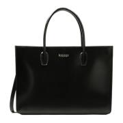 Grote elegante minimalistische stijl handtas Kazar , Black , Dames