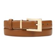 Smalle bruin natuurlederen riem Kazar , Brown , Dames