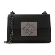 Kleine stijve tas met grote gesp Kazar , Black , Dames