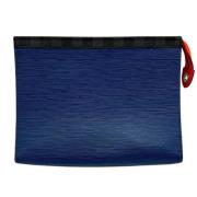 Pre-owned Canvas clutches Louis Vuitton Vintage , Blue , Dames