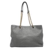 Pre-owned Leather shoulder-bags Bottega Veneta Vintage , Gray , Dames