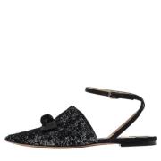 Pre-owned Fabric sandals Jimmy Choo Pre-owned , Black , Dames