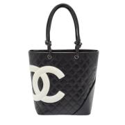 Pre-owned Leather totes Chanel Vintage , Black , Dames