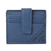 Pre-owned Leather wallets Prada Vintage , Blue , Heren