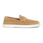 Beige instap sneakers op een witte zool Kazar , Beige , Heren