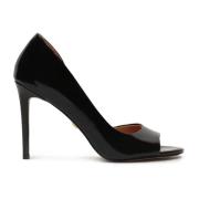 Leren peep toe pumps Kazar , Black , Dames