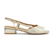 Elegante gouden sandalen met hielband Kazar , Yellow , Dames