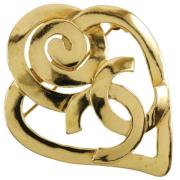 Pre-owned Metal brooches Chanel Vintage , Yellow , Dames