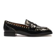 Instap halfschoenen versierd met metalen klinknagels Kazar , Black , D...