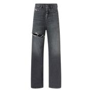 Wijde pijp jeans in jaren 90-stijl Diesel , Black , Dames