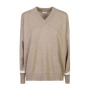 Bruine Sweatshirt Aw24 Dameskleding Brunello Cucinelli , Brown , Dames