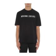 Zwarte Stijlvolle Shirt Moschino , Black , Heren