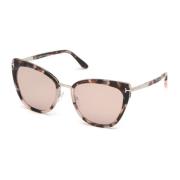 Simona Zonnebril Bruin Spiegelend Havana Tom Ford , Brown , Dames