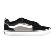 Sportieve Zwarte Heren Sneakers Geborduurd Logo Vans , Black , Heren