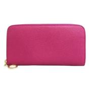 Pre-owned Leather wallets Bvlgari Vintage , Pink , Dames