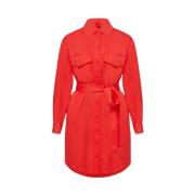 Elegante Jurk voor Vrouwen Hugo Boss , Red , Dames