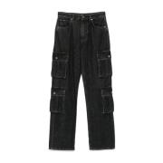 Cargo Denim Jeans Dolce & Gabbana , Black , Dames