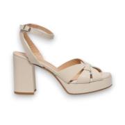 Beige Plateau Sandalen Ss24 Guglielmo Rotta , Beige , Dames