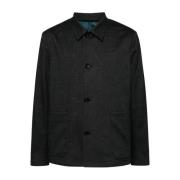 Zwarte Jassen met Spreidkraag PS By Paul Smith , Black , Heren