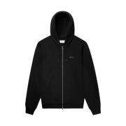 Zip-Through Streetwear Hoodie in Jet Black Balr. , Black , Heren