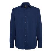 Regular Fit Katoenen Denim Shirt Boggi Milano , Blue , Heren