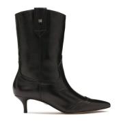 Zwarte laarzen met afgeronde bovenkant in cowboy-stijl Kazar , Black ,...