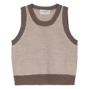 Contrast Geribbelde Tanktop Officine Générale , Brown , Dames