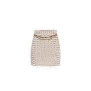 Elegante Plooirok Elisabetta Franchi , Beige , Dames