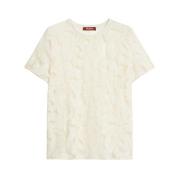 Casual Katoenen T-Shirt Max Mara Studio , White , Dames