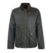 Korte Gewaxte Jas Bedale Barbour , Green , Heren