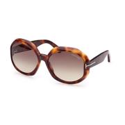 Originele zonnebril voor vrouwen Ft1011 52B Tom Ford , Brown , Dames