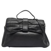 Pre-owned Leather handbags Valentino Vintage , Black , Dames