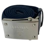 Pre-owned Canvas belts Prada Vintage , Blue , Heren