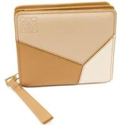 Pre-owned Leather wallets Loewe Pre-owned , Beige , Dames