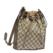 Pre-owned Leather gucci-bags Gucci Vintage , Beige , Dames