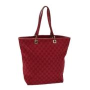 Pre-owned Canvas totes Gucci Vintage , Red , Dames