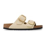 Beige Leren Arizona Sandalen Birkenstock , Beige , Dames