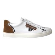 Logo Low Top Sneakers Schoenen Dolce & Gabbana , White , Heren