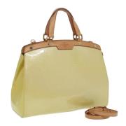 Pre-owned Leather handbags Louis Vuitton Vintage , Beige , Dames