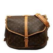 Pre-owned Canvas louis-vuitton-bags Louis Vuitton Vintage , Brown , Da...