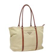 Pre-owned Nylon totes Prada Vintage , Beige , Dames