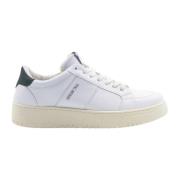 Witte Leren Groene Top Sneakers Saint Sneakers , White , Heren