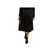 Midi-rok By Herenne Birger , Black , Dames