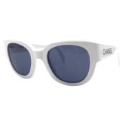 Pre-owned Plastic sunglasses Chanel Vintage , White , Dames