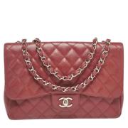 Pre-owned Leather chanel-bags Chanel Vintage , Red , Dames