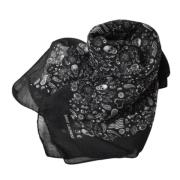 Pre-owned Canvas scarves Yves Saint Laurent Vintage , Black , Dames