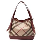 Pre-owned Leather totes Burberry Vintage , Red , Dames