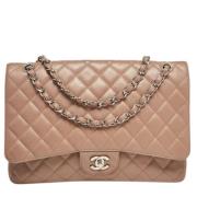 Pre-owned Leather chanel-bags Chanel Vintage , Pink , Dames